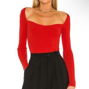 Superdown Red Naomi Bodysuit